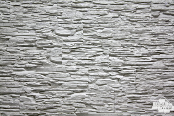 Декоративный камень белый Тонкослойный сланец из гипса